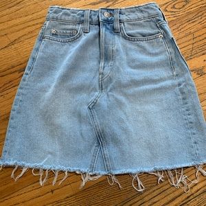 H&M High rise denim mini skirt size 0